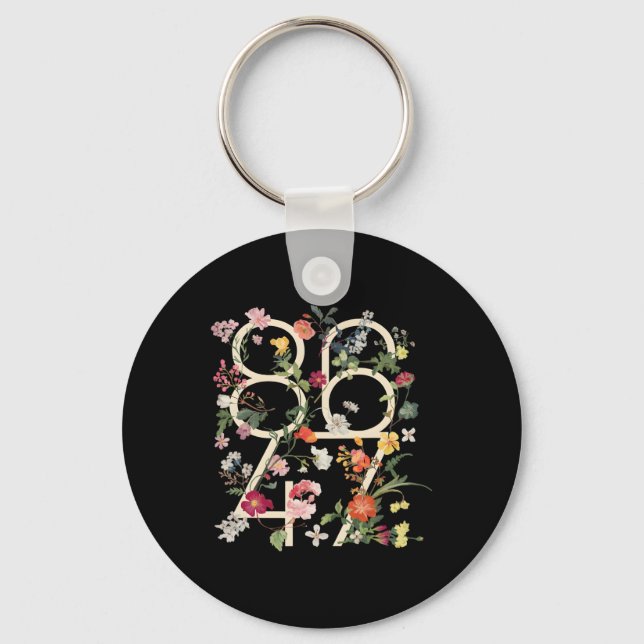 8647 Resist Subtle Floral Foxtrot Delta Tango Prot Keychain (Front)