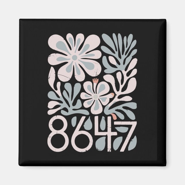 8647 Resist Subtle Floral Foxtrot Delta Tango Prot Magnet (Front)