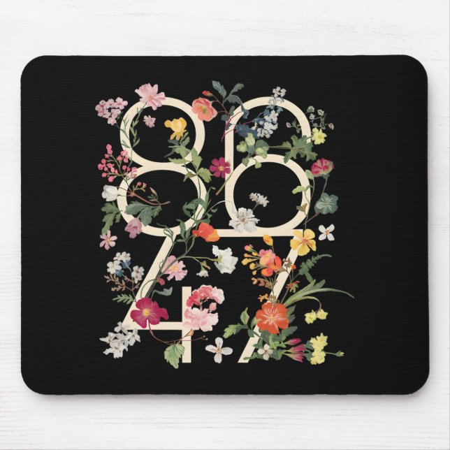 8647 Resist Subtle Floral Foxtrot Delta Tango Prot Mouse Pad (Front)