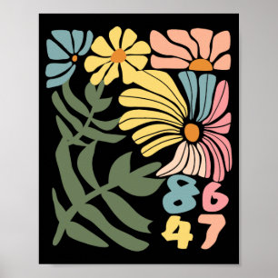 8647 Resist Subtle Floral Foxtrot Delta Tango Prot Poster