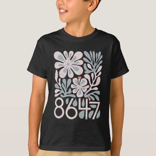 8647 Resist Subtle Floral Foxtrot Delta Tango Prot T-Shirt (Front)