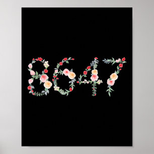 8647 Retro 86 47 Anti-trump Flower President  Poster