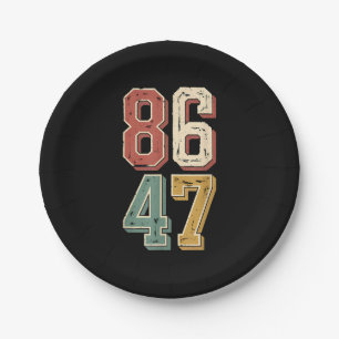 8647 retro 86 47 paper plate
