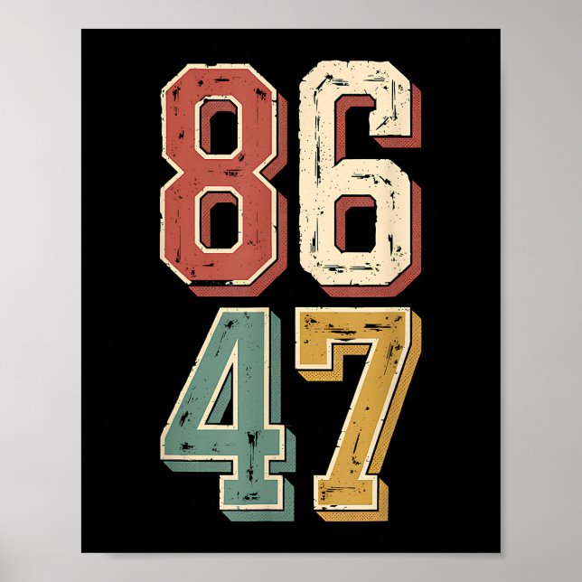 8647 retro 86 47 poster (Front)