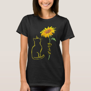 8647 Subtle Anti Trump 86 47 Cat Sunflower Floral T-Shirt