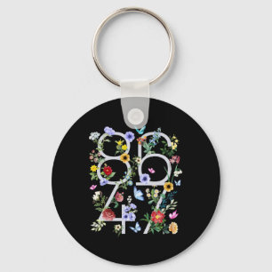 8647 Subtle Anti Trump 86 47 Floral Boho Style 1  Keychain