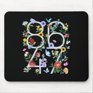 8647 Subtle Anti Trump 86 47 Floral Boho Style 1 Mouse Pad