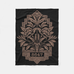 8647 Subtle Anti Trump 86 47 Floral Boho Style 2  Fleece Blanket