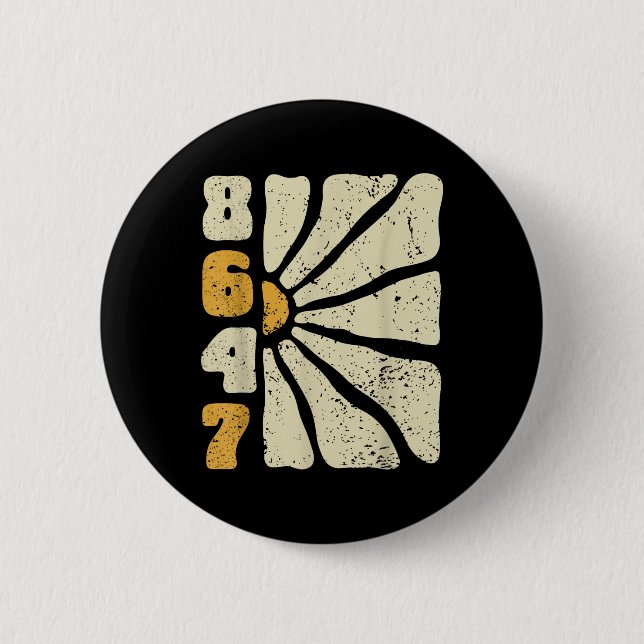 8647 Subtle Anti Trump 86 47 Floral Boho Style  2 Inch Round Button (Front)