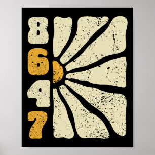 8647 Subtle Anti Trump 86 47 Floral Boho Style 3 Poster
