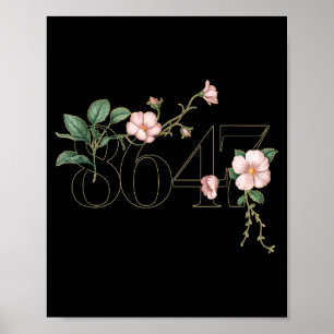 8647 subtle anti trump 86 47 floral boho style 864 poster
