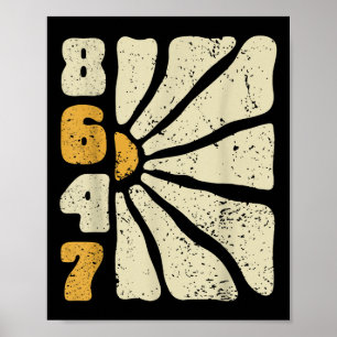 8647 Subtle Anti Trump 86 47 Floral Boho Style Poster