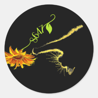 8647 Subtle Anti Trump 86 47 Sunflower Cat Lovers  Classic Round Sticker