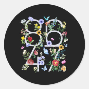 8647 Subtle Anti Trump Floral Boho  Classic Round Sticker