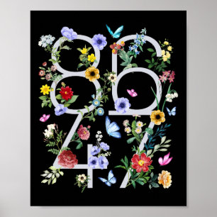 8647 Subtle Anti Trump Floral Boho  Poster