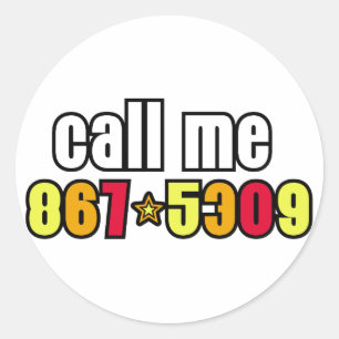 867-5309 CLASSIC ROUND STICKER