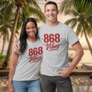 868 VIBES - RED TEXT T-Shirt
