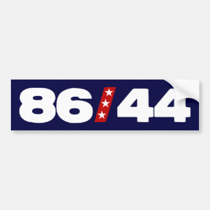 86 44 - Anti Barack Obama Bumper Sticker
