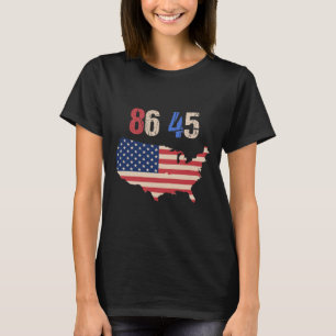86 45 Patriotic Resist Trump Vintage Flag Shirt