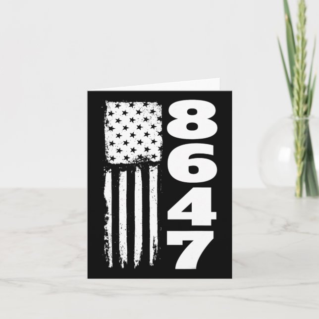86 47 8647 Subtle Anti Trump  Card (Front)