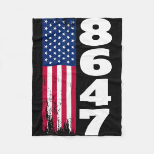 86 47 8647 Subtle Anti Trump Fleece Blanket