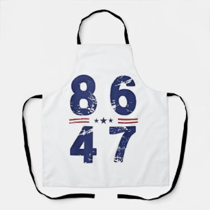 86 47 Anti Trump 8647 Retro Vintage Style Apron