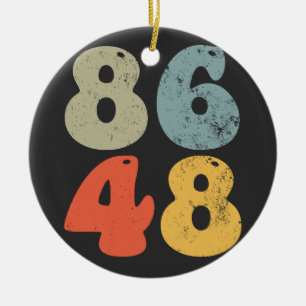 86 47 Anti Trump 8648 Retro Vintage 2028 Election Ceramic Ornament