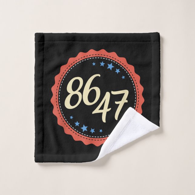 86 47 Anti Trump drôle (Gant de toilette)