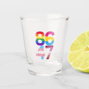 86 47 Anti Trump Funny LGBTQ Pride Month Gift  Shot Glass