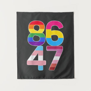86 47 Anti Trump Funny LGBTQ Pride Month Gift Tapestry