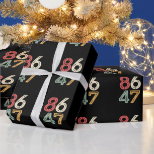 86 47 Anti Trump Vintage 80s Retro Style Wrapping Paper