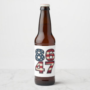 86 47 Proud Maga Trump President inauguration Day  Beer Bottle Label