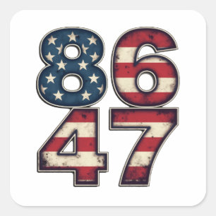 86 47 Proud Maga Trump President inauguration Day  Square Sticker