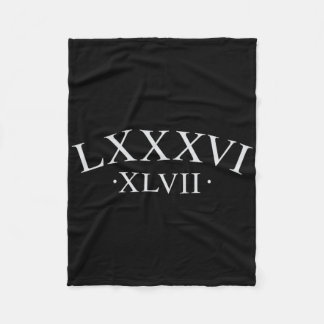 86 47 Roman Numerals Lxxxvi Xlvii 8647 Subtle Anti Fleece Blanket
