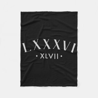 86 47 Roman Numerals Lxxxvi Xlvii 8647 Subtle Anti Fleece Blanket