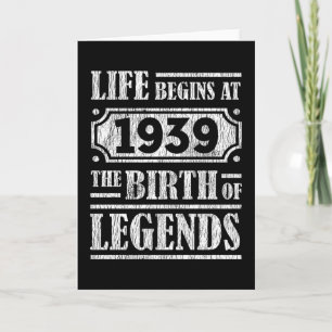 86 Year Old 1939 Birth Of Legend 86th Birthday Card