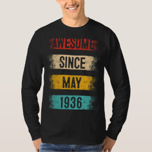 86 Year Old Awesome Since May 1936 86th Birthday T-Shirt