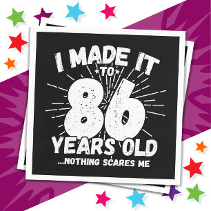 86 Year Old Sarcastic Meme Funny 86th Birthday Napkin