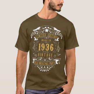 86 Years Old 86th Birthday Made Born in 1936 Men W T-Shirt