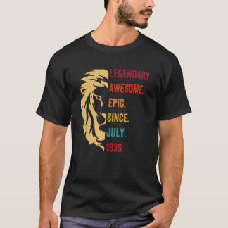 86 Years Old Legend Since July 1936 86th Birthday T-Shirt