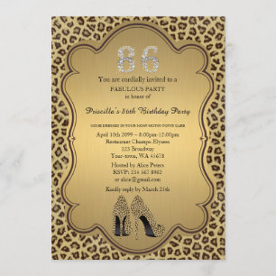 86e invitation anniversaire, numéros diamants, Che
