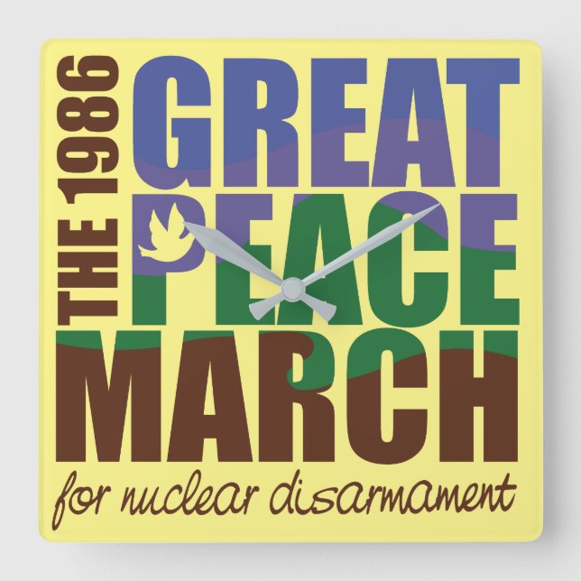 86GPMSC Time for Peace Square Clock (Front)