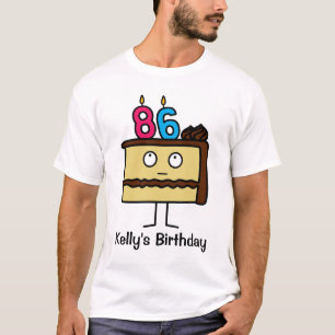 86th Birthday Cake with Candles T-Shirt