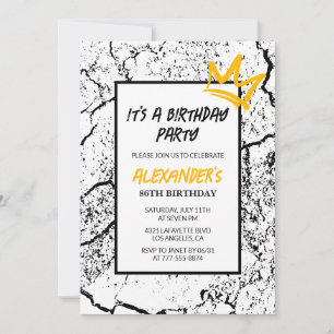 86th birthday invitation Men Graffiti 