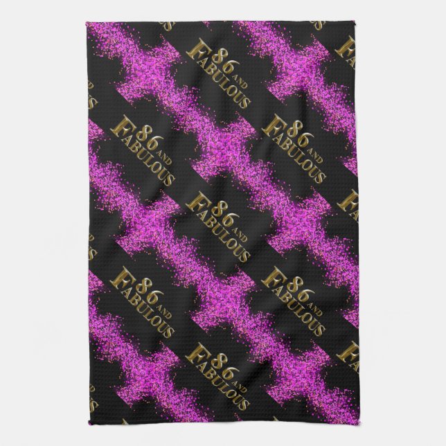 86th Birthday  Kitchen Towel (Vertical)