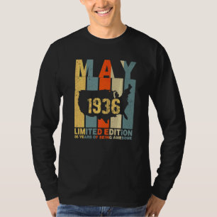 86th Birthday May 1936 86 Years Of Being Awesome T-Shirt