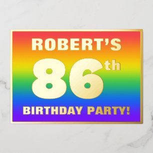 86th Birthday Party: Fun, Colourful Rainbow Patter
