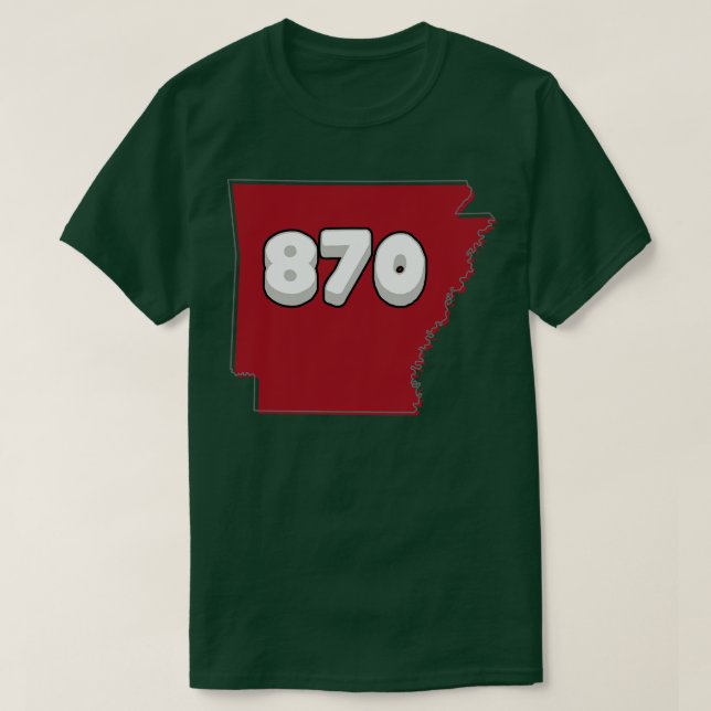 870 ARKANSAS AREA CODE WPS T-Shirt (Design Front)
