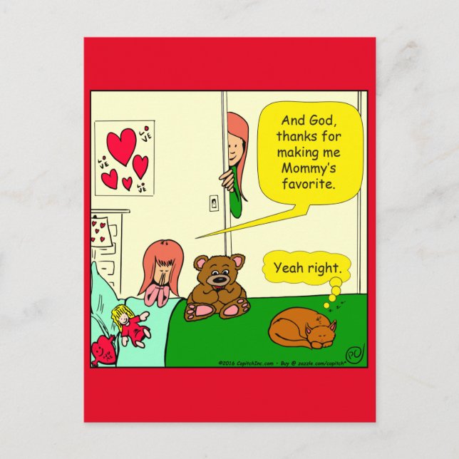 874 Mom's favourite child cartoon Postcard (Front)