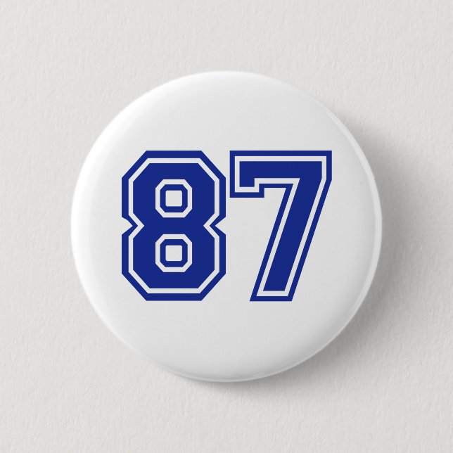 87 - number 2 inch round button (Front)
